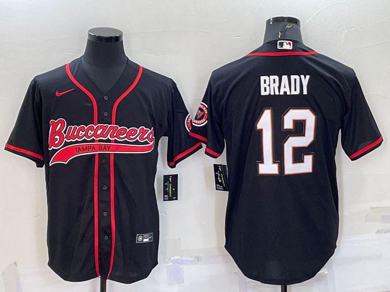 Men Tampa Bay Buccaneers #12 Brady Black 2022 Nike Co branded NFL Jersey